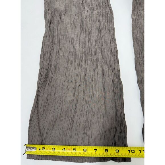 Zara Women's Suit Trousers Sz M Green Tapered Dress Pants Crumpled fabric - Picture 10 of 15